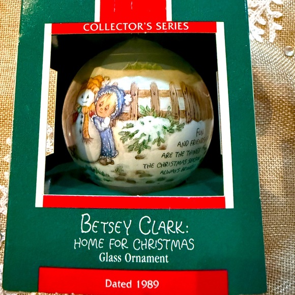 Betsey Clark Vintage Hallmark Glass Ball Ornament - Picture 1 of 4